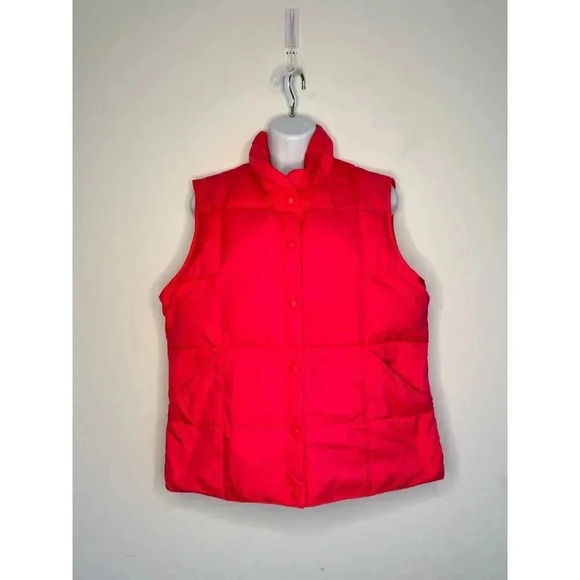 Lands' End Jackets & Blazers - Lands End Womens Puffer Vest Goose Down Feather Pink Vest SIZE M
